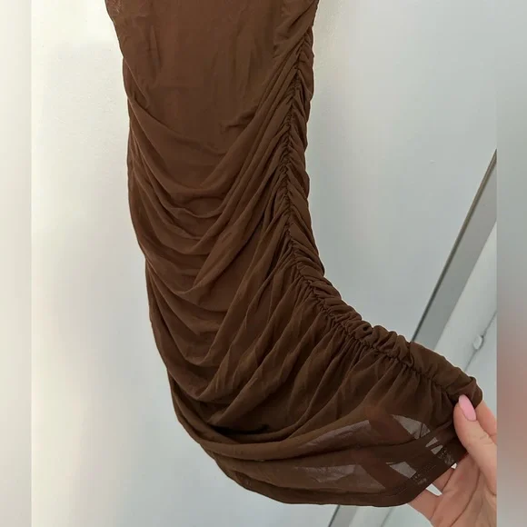 Forever 21 brown mesh mini dress - Picture 5 of 8